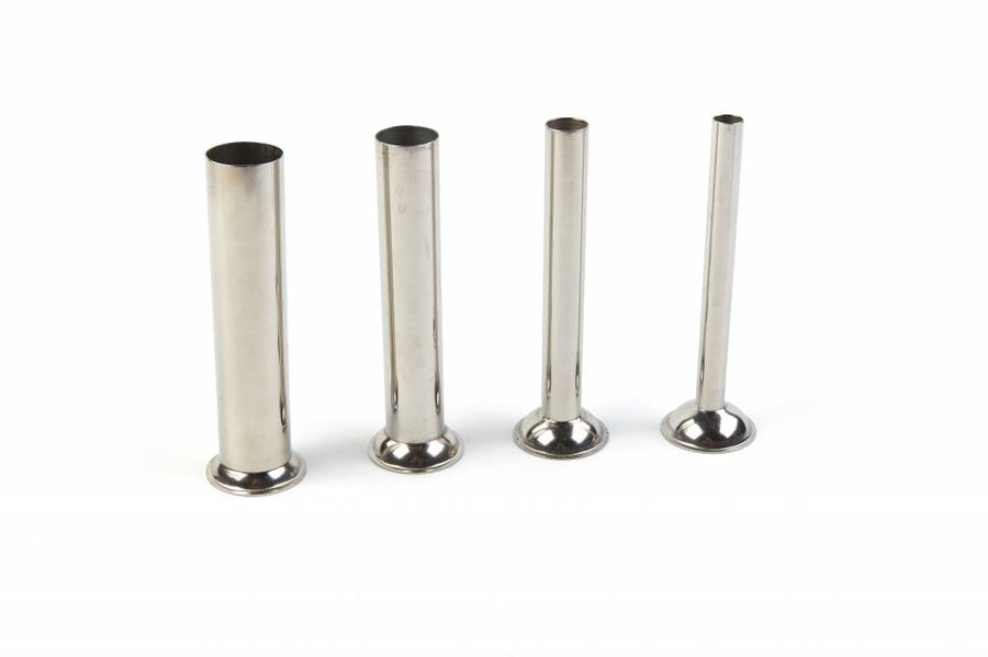Poussoir à saucisse - Tubes de remplissage en acier inoxydable - 4 pcs