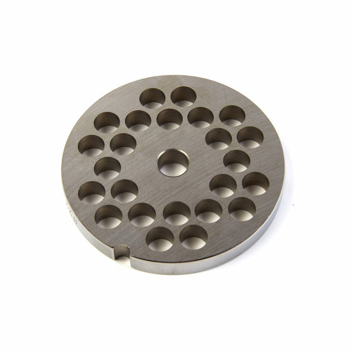 Plaque de broyage pour hachoir à viande Maxima #22, diam 10 mm, en acier pour moulin à viande.