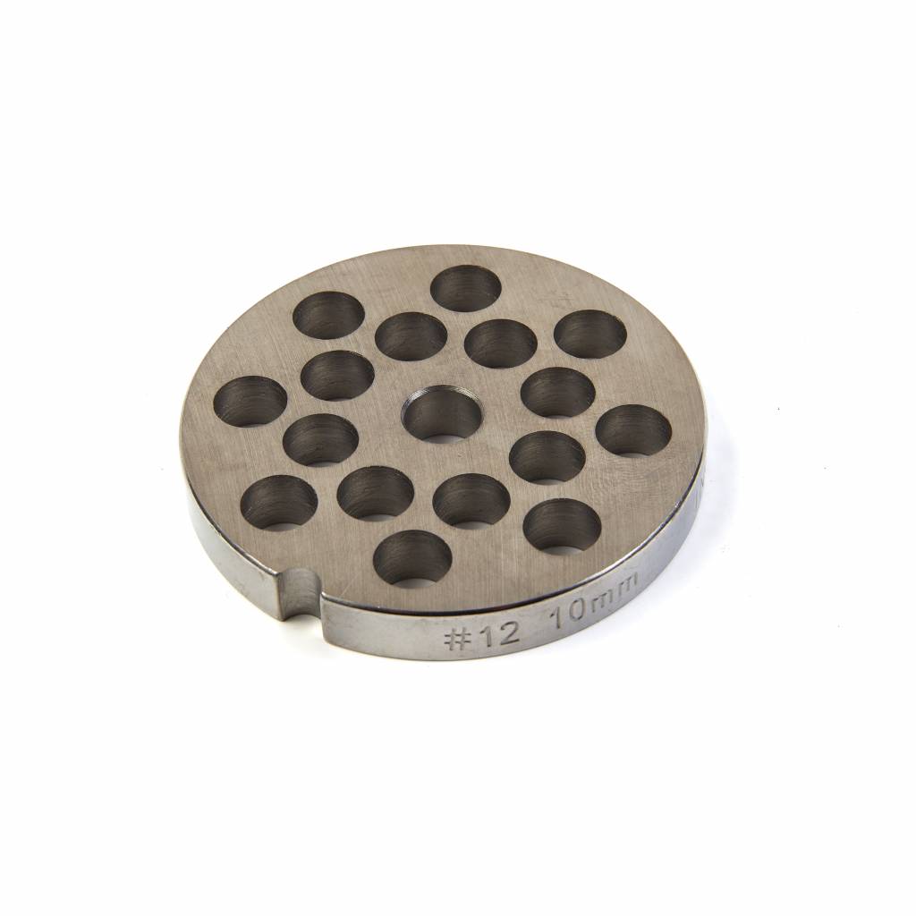 Hachoir à viande Maxima, plaque de broyage n°12, calibre 10 mm pour grinder la viande.