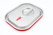 Couvercle gastronorm 1/2 GN en acier inoxydable avec joint étanche à l'air, pour bac gastronorme Maxima.