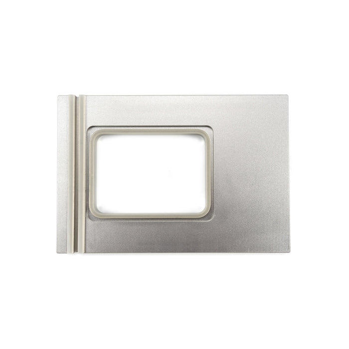 Plateau de petite portion Maxima, 171x127 mm, avec une seule compartiment, utilisé pour la scelleuse de plateaux.