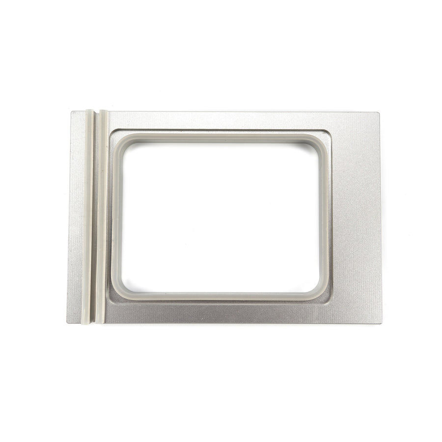 Plateau Maxima de 225x175 mm avec une seule compartiment, petite taille, pour scelleuse de plateaux, vue de dessus.