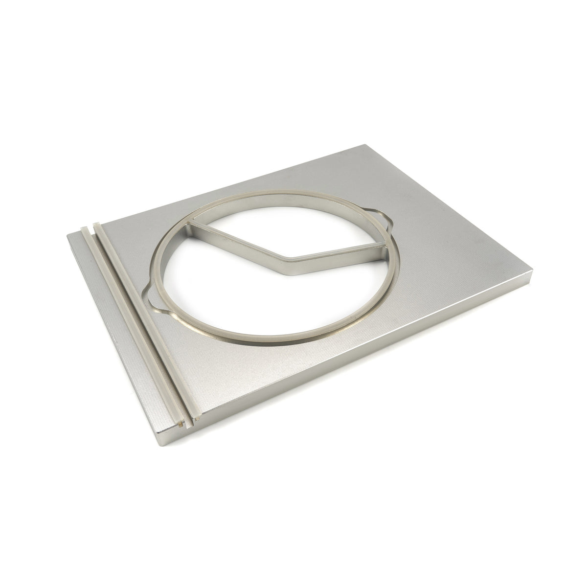 Plateau rond en perles de 250 mm, grand, à 2 compartiments, pour scelleuse de plateaux Maxima, en plastique blanc.