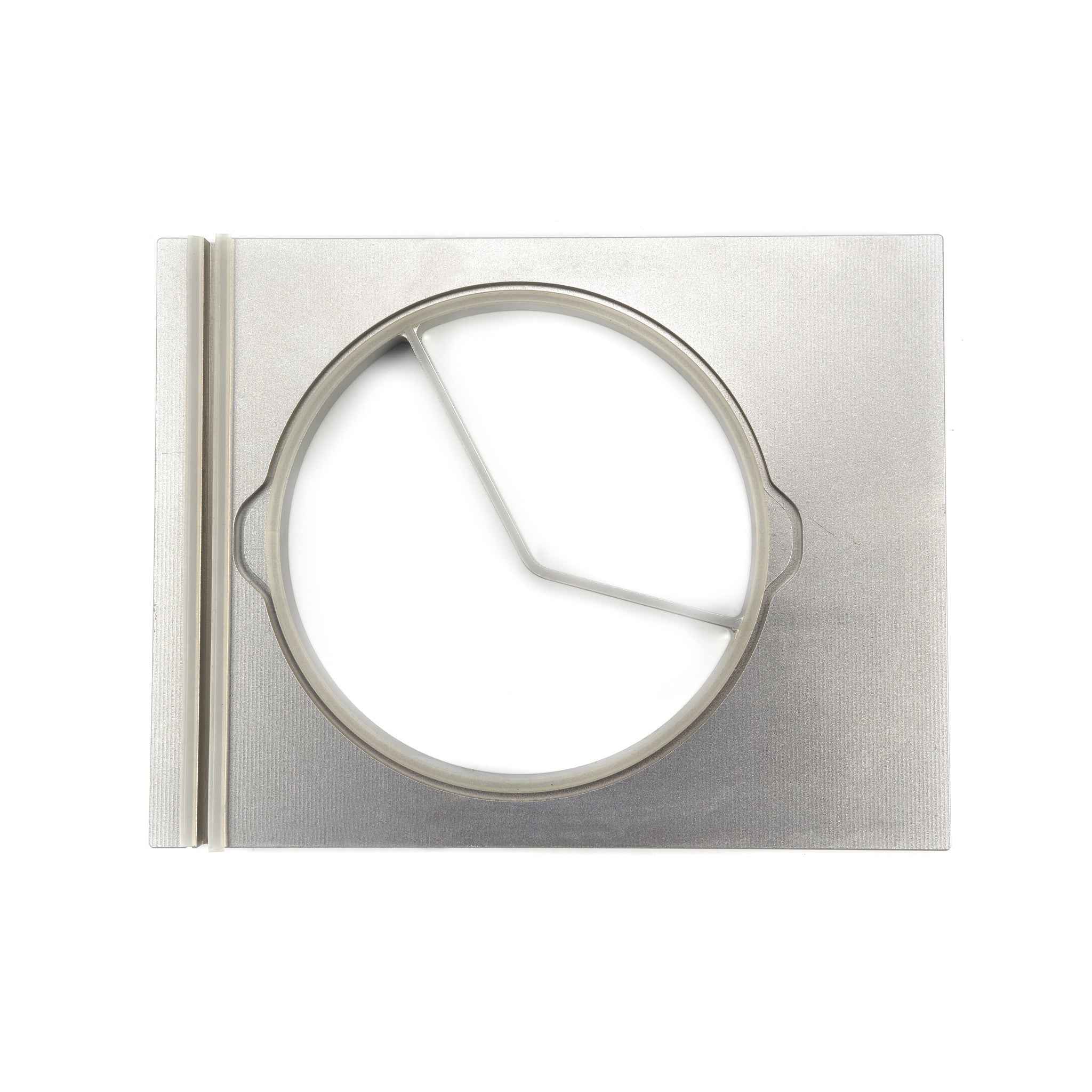 Plateau rond en perles Maxima, grand, 2 compartiments, diamètre 250 mm, pour scelleuse de plateaux, image claire et détaillée.