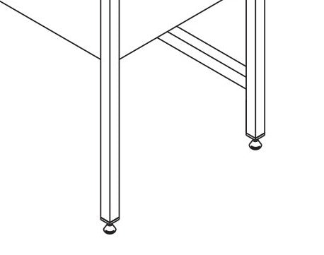 Table lave-vaisselle - 150 x 70 cm - avec 2 éviers et dosseret