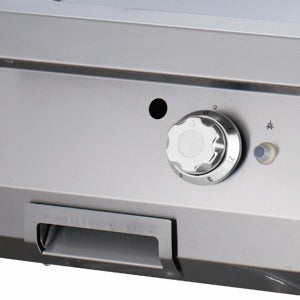Heavy Duty plaque de gril - demi-rainuré - unité double - 70 cm de profondeur - gaz