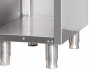 Support robuste pour unité simple de ligne de cuisson 700 Maxima, profondeur 70 cm, ouvert, en métal durable.