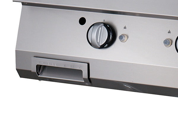 Plaque de grill demi-rainurée Maxima Ligne de cuisson 900, unité double, profondeur 90 cm, adaptée au gaz, pour cuisson précise