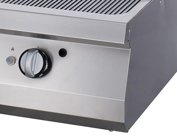 Plaque de gril rainurée en acier pour gaz, unité double de 90 cm, compatible avec la ligne de cuisson 900 Maxima.