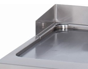Plaque de gril électrique lisse Maxima, ligne de cuisson 900, unité simple, profondeur 90 cm, surface plane pour cuisson uniforme