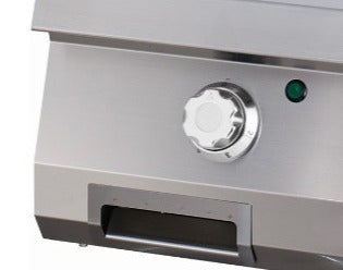 Plaque de gril électrique lisse Maxima Ligne de cuisson 900, unité simple, profondeur 90 cm, pour cuisson uniforme.
