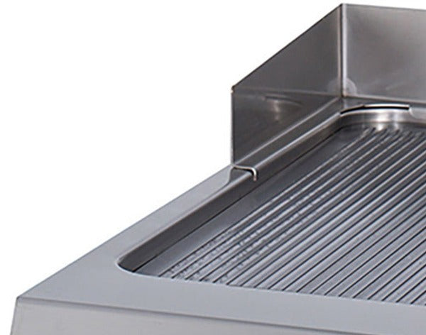 Plaque de grill rainurée électrique Maxima, ligne de cuisson 900, unité simple, profondeur 90 cm, pour cuisson optimale.