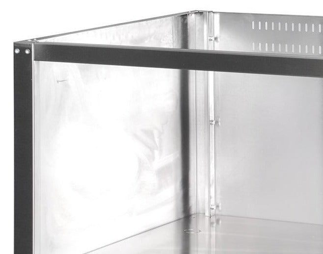 Unité double de support premium pour ligne de cuisson Maxima 900 ouverte, profondeur 90 cm, en acier robuste.