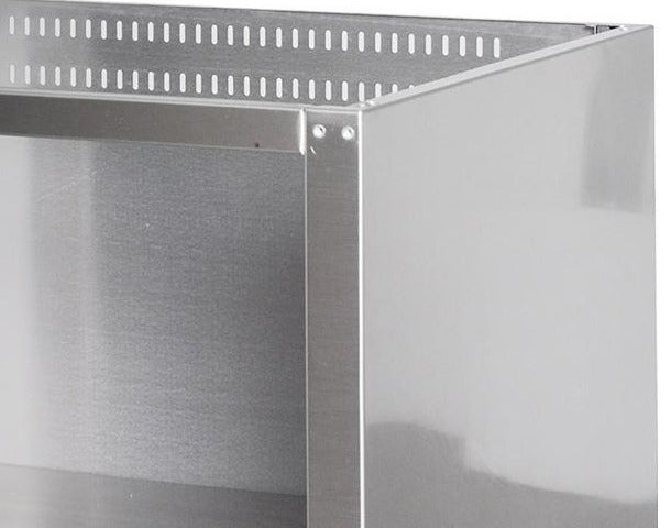 Support double de 90 cm pour ligne de cuisson 900 Maxima, unité ouverte, en acier robuste, avec supports et espace de cuisson visible.