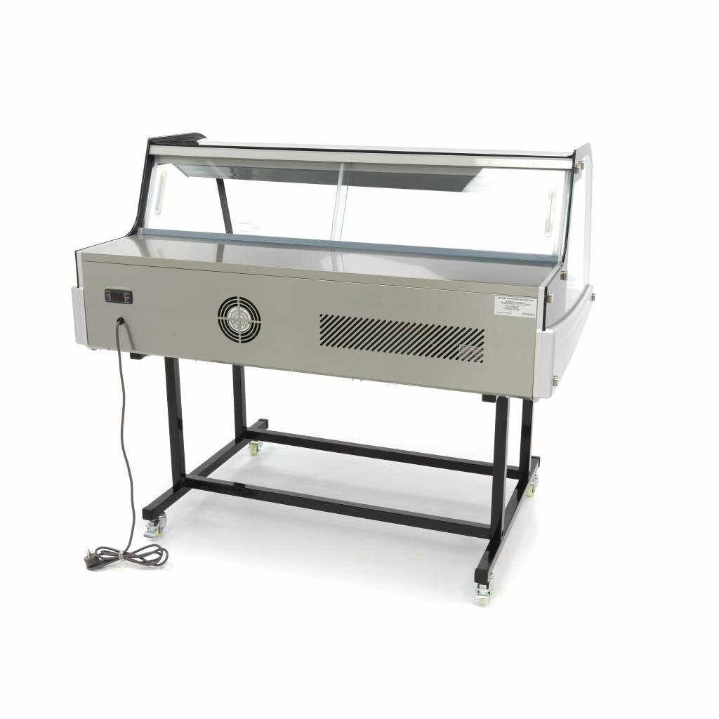 Vitrine réfrigérée Maxima de 255 L avec support, vitrine en verre pour la présentation de produits réfrigérés.
