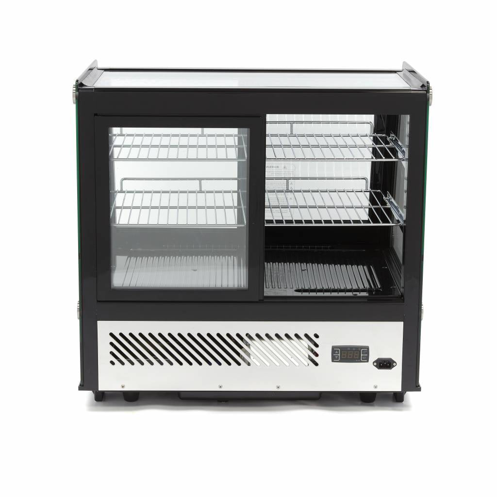 Vitrine à gâteaux - 125 L - 71 cm - portes coulissantes avant et arrière