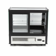 Vitrine à gâteaux réfrigérée Maxima de 125 L avec portes coulissantes avant et arrière, capacité de 71 cm.