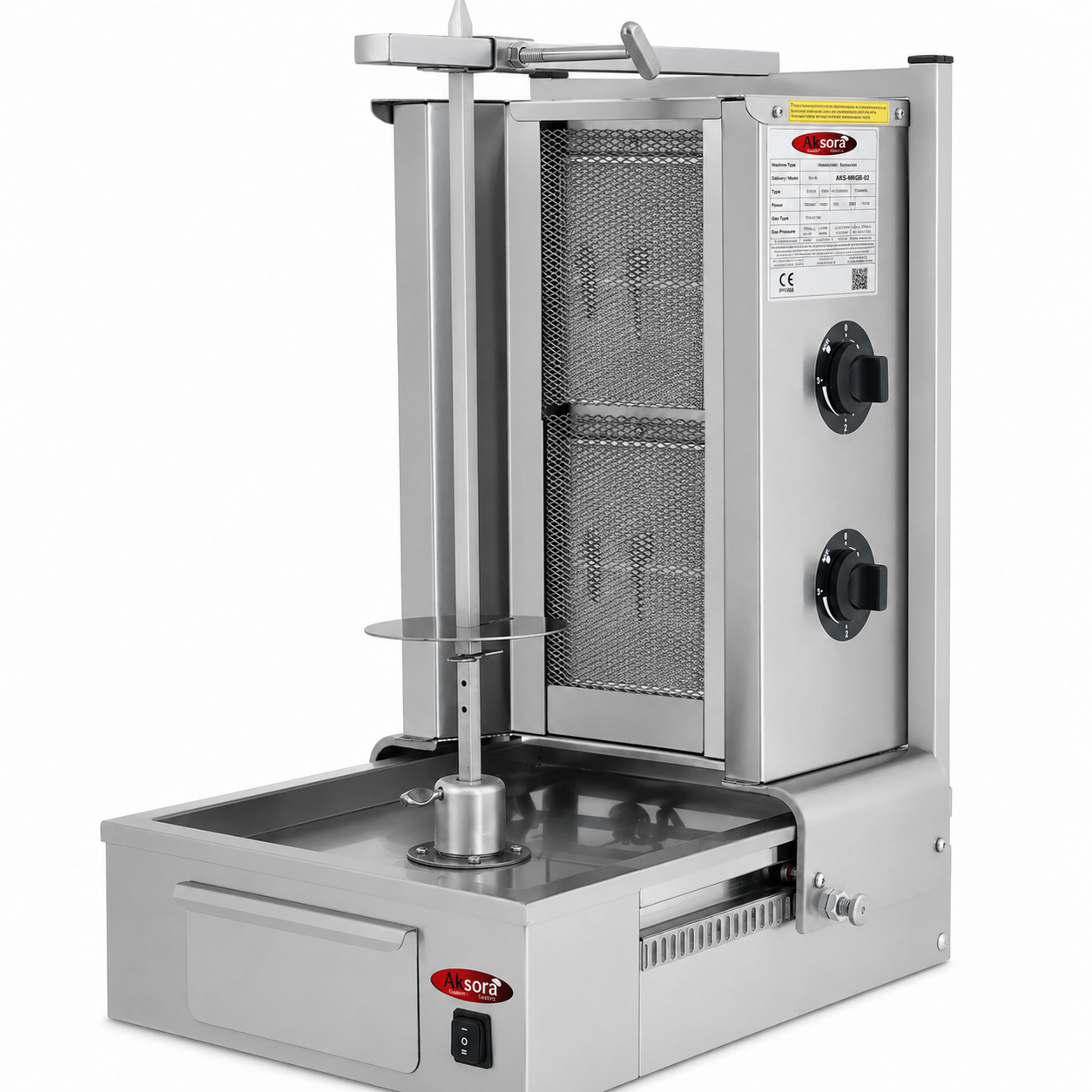 Machine à Kebab à Gaz 2 Feux AKSORA