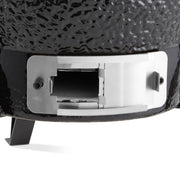 Barbecue kamado premium Maxima de 13 pouces avec surface en céramique noire et poignée en acier pour cuisson en plein air