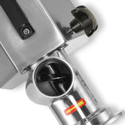 Hachoir à viande Maxima, broyeur électrique robuste pour traiter jusqu'à 220 kg/h, avec lame en acier et corps métallique.