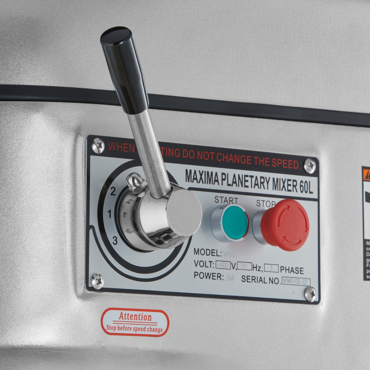 Mixer planétaire - 60 L - jusqu'à 30 kg de pâte - 3 vitesses