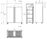Refrigerator – 2 portes – 1200Ltr - Unninox - image 8