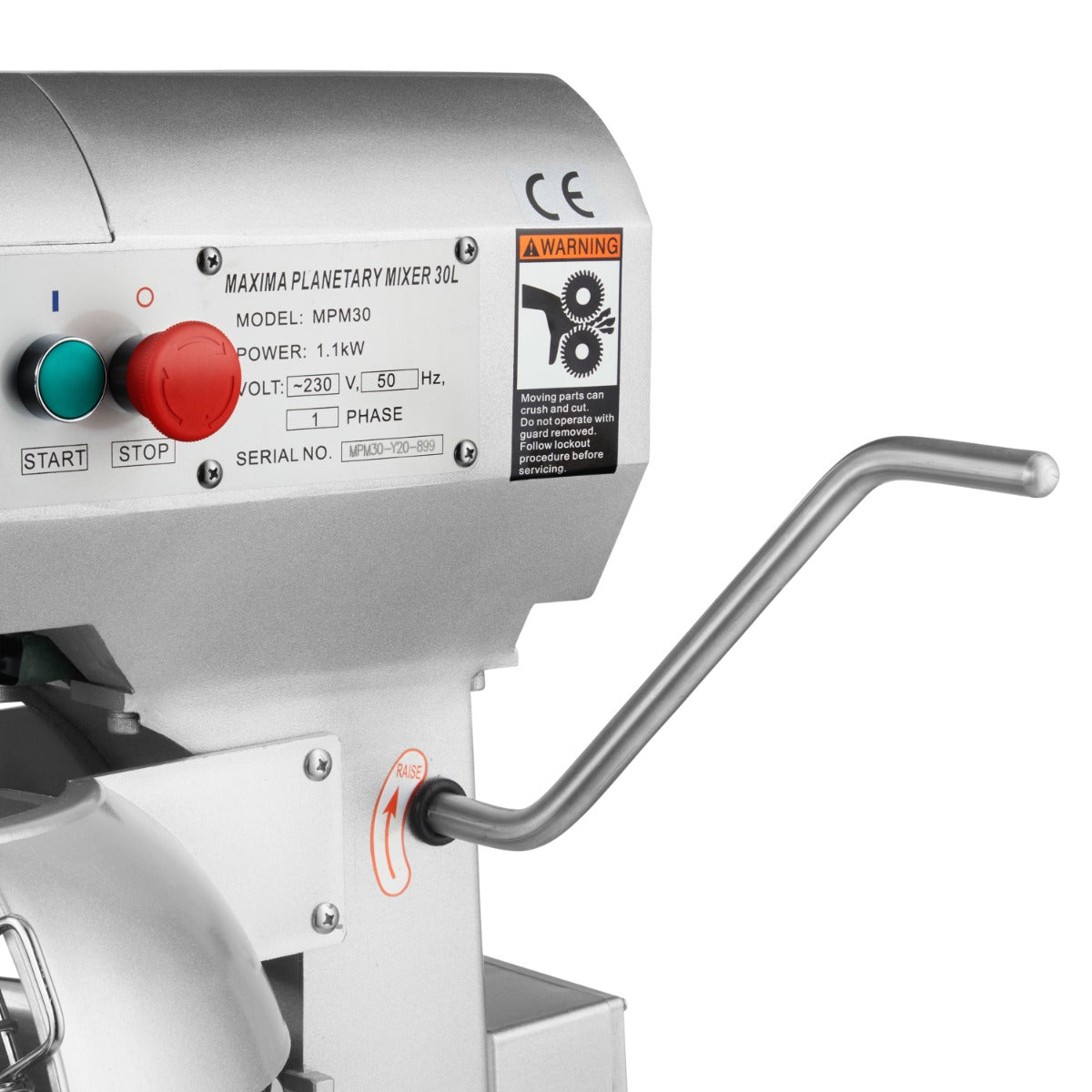 Mixer planétaire - 30 L - jusqu'à 15 kg de pâte - 3 vitesses