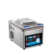 Machine à emballer sous vide Maxima avec joint de 26 cm, chambre de 28x38,5x9 cm, pour emballage alimentaire.