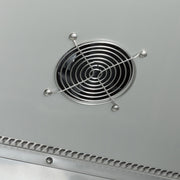 Réfrigérateur à poisson Maxima en acier inoxydable, 600 L, 7 conteneurs sur roulettes, dimensions 60x40 cm, pour stockage frais.