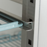 Réfrigérateur - 1400 L - 6 étagères réglables (2/1 GN) - sur roulettes - acier inoxydable