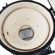 Grillage Kamado Premium Maxima de 26 pouces avec couvercle en céramique, idéal pour la cuisson en extérieur.