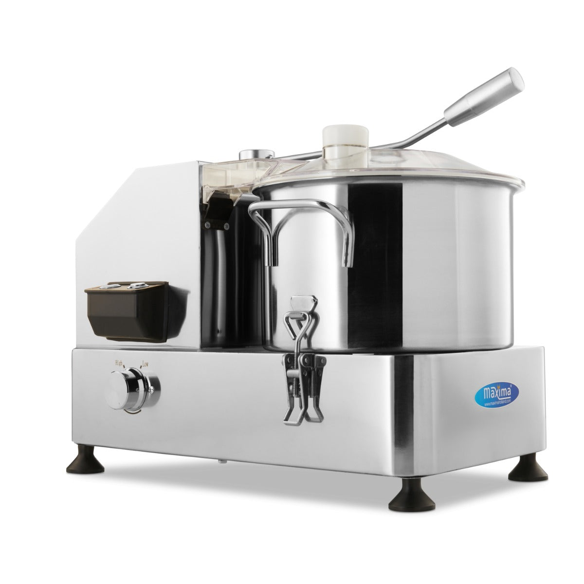 Robot culinaire MAXIMA 6 L avec bol en acier inoxydable et accessoires, parfait pour préparer des plats en grande quantité