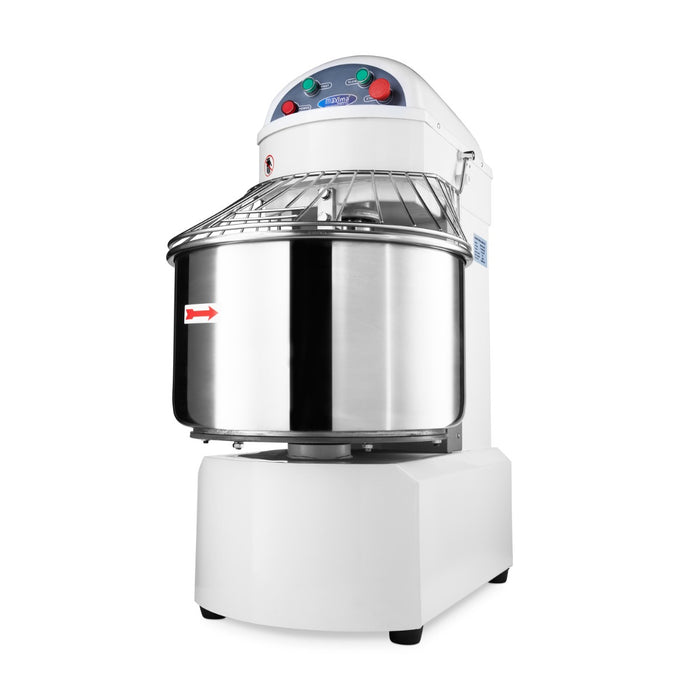 Pétrin à spirale Maxima 50L, pétrin à pâte pour 32 kg, équipé de 2 vitesses, idéal pour la boulangerie.