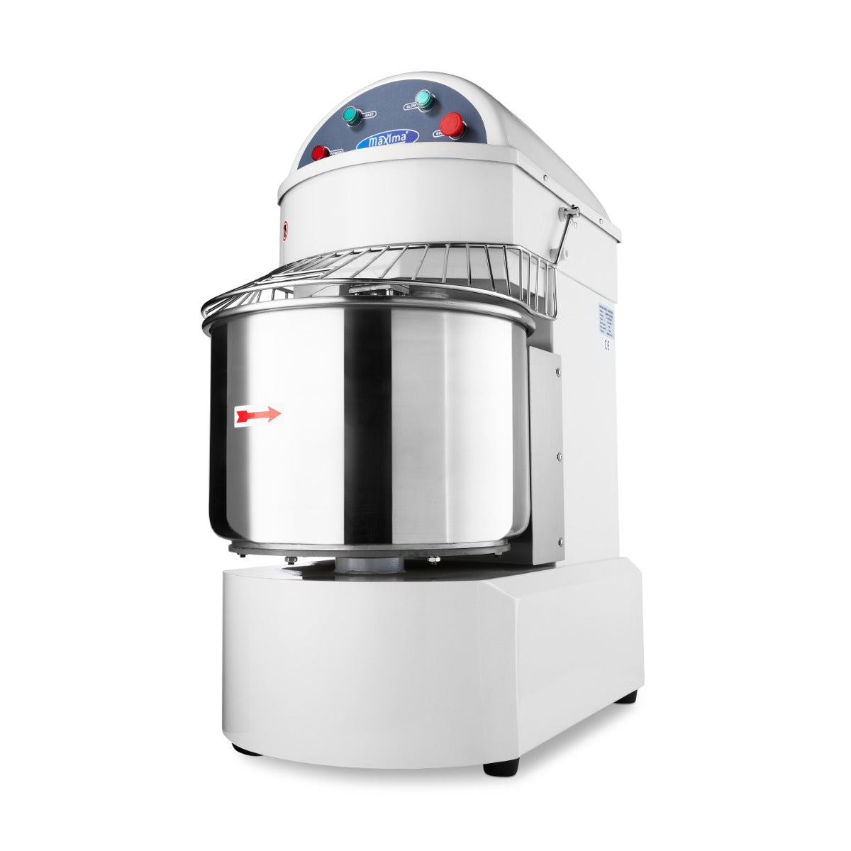 Pétrin à spirale Maxima, capacité de 60 L, 38 kg de pâte, 2 vitesses, machine à pâte professionnelle.