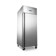 Congélateur de boulangerie Maxima, capacité 800 L, avec étagères réglables et roulettes, idéal pour stockage professionnel.