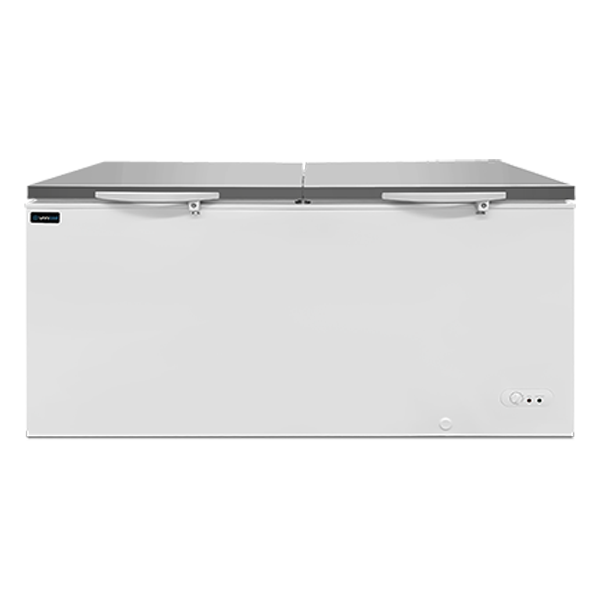 Chest Freezer | 610L | White/Acier inoxydable | -18°C to -25°C | statique Cooling - Unninox