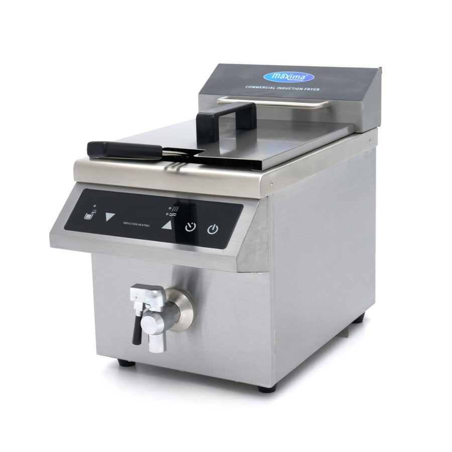 Friteuse - 8 L - 1 panier - induction - avec robinet de vidange