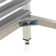 Table pour four à vapeur combiné Maxima, modèle 4/5x 1/1 GN, avec surfaces en acier inoxydable et compartiments vapeur.