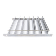 Table pour four à vapeur combiné Maxima avec étagère, guides d'étagères, capacité 7x 1/1 GN, image montrant l'intérieur du combisteamer