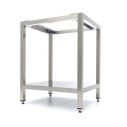 Table pour four vapeur combiné Maxima avec étagère, capacité 4/6/10x 1/1 GN, en acier inoxydable, vue de face.