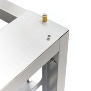 Table pour four à vapeur combiné Maxima, four mixte avec 4 compartiments 2/3 GN, en acier inoxydable.