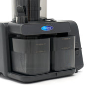 Extracteur de jus professionnel Maxima, presse-agrumes lent avec récipient à jus de 0,8L, pour fruits frais et sains.