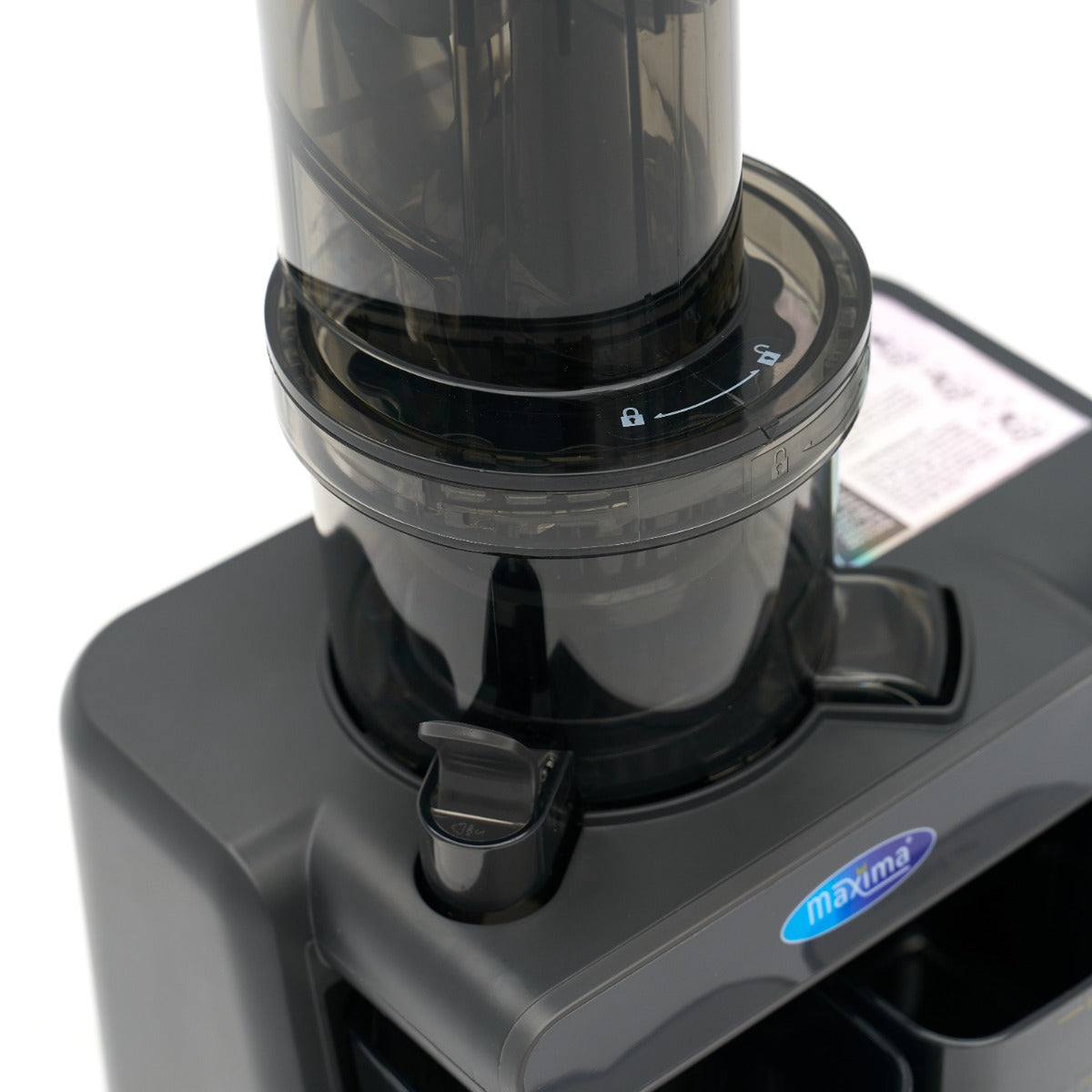 Extracteur de jus Maxima professionnel à presse-agrumes lent avec récipient de 0,8L pour jus frais et naturel.