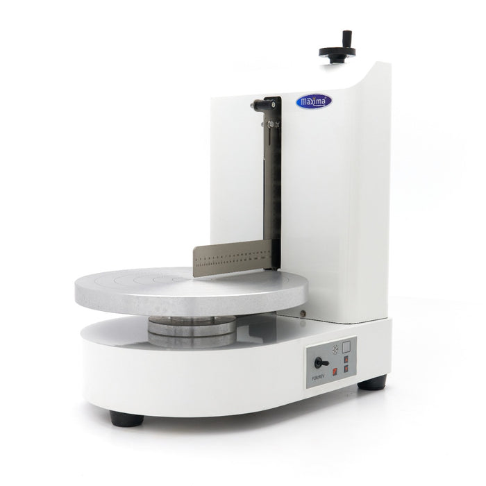 Machine à décorer les gâteaux Maxima, diamètre 36,4 cm, en blanc, idéale pour la décoration de pâtisserie.