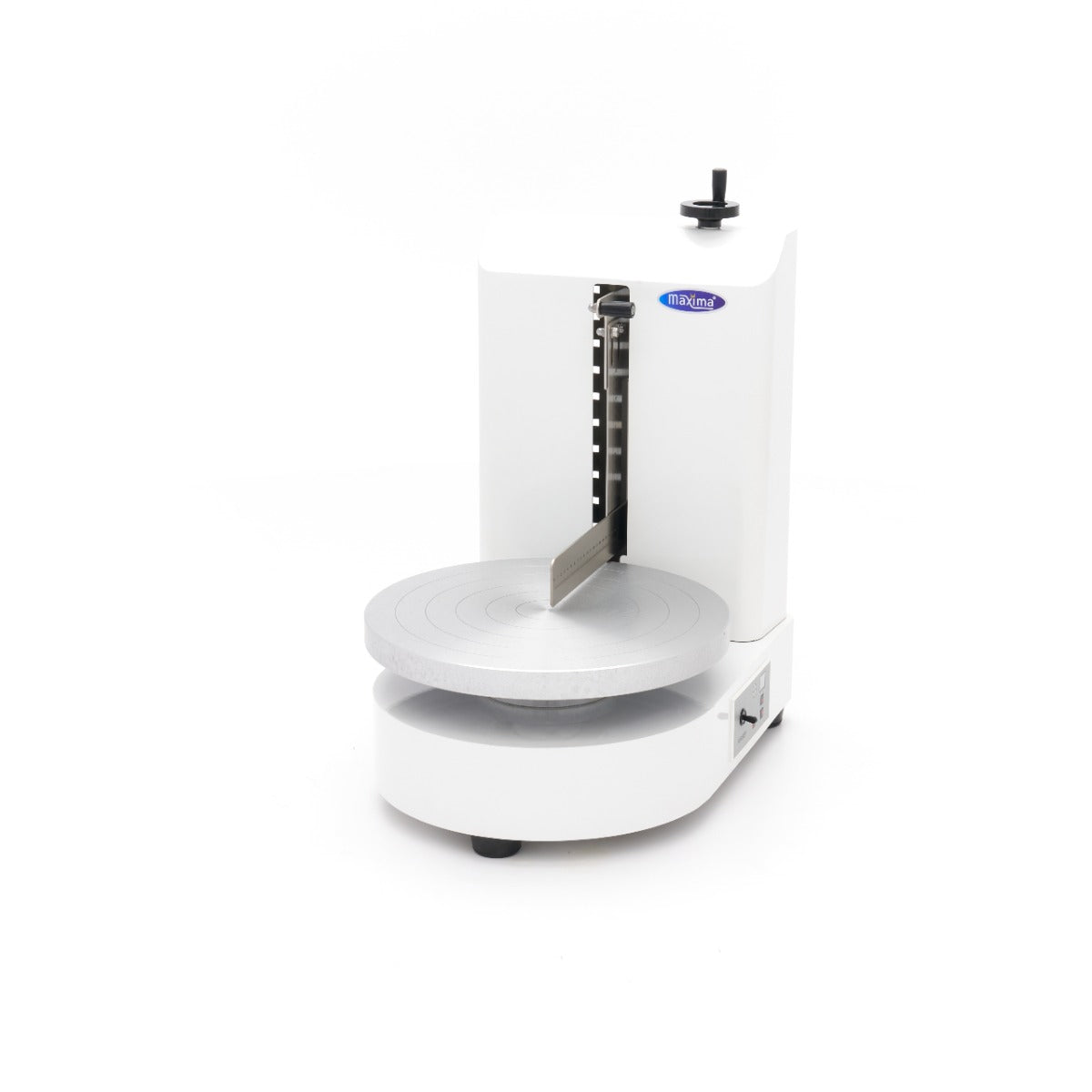Machine à décorer les gâteaux Maxima, blanc, diamètre 36,4 cm, outil pour la décoration de gâteaux visible en image.