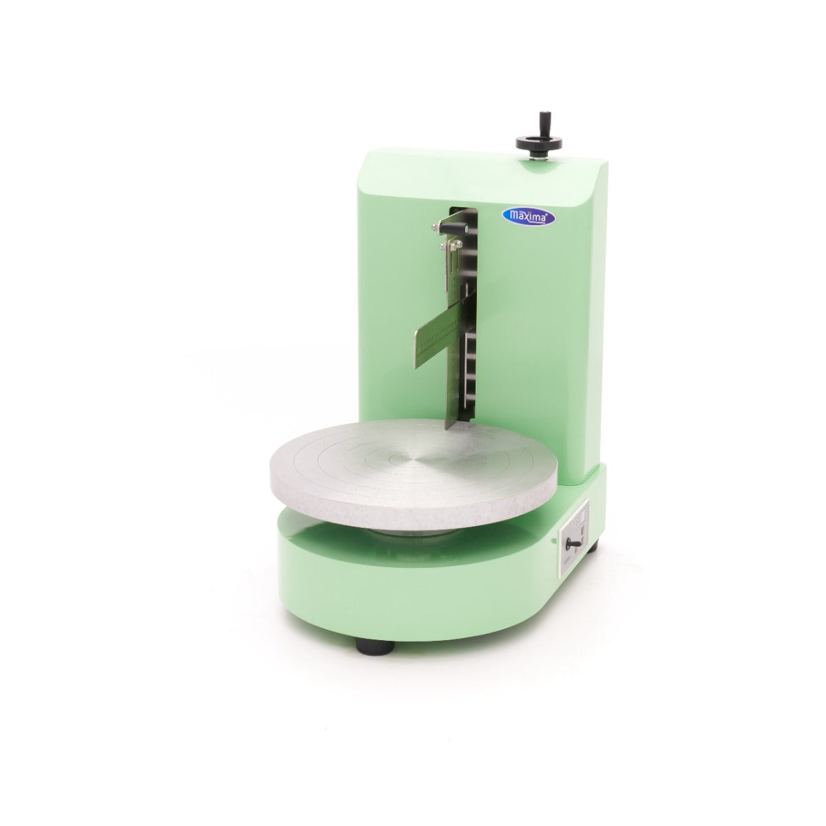 Machine à décorer les gâteaux Maxima de 36,4 cm, vert, avec accessoires pour décoration créative de pâtisserie.