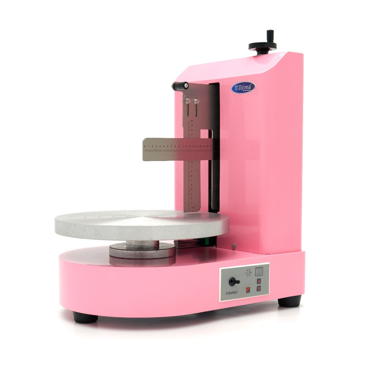 Machine à décorer les gâteaux Maxima, diamètre 36,4 cm, rose, outil pour la décoration de pâtisserie et gâteaux.