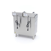 Friteuse Maxima 2 x 16 L avec 2 paniers, robinet de vidange et support, électrique 230V, pour cuisine professionnelle