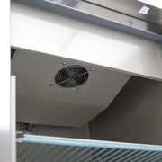 Réfrigérateur - 400 L - 3 étagères réglables (1/1 GN) - acier inoxydable - sur roulettes