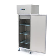 Réfrigérateur - 400 L - 3 étagères réglables (1/1 GN) - acier inoxydable - sur roulettes